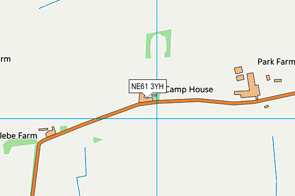 NE61 3YH map - OS VectorMap District (Ordnance Survey)