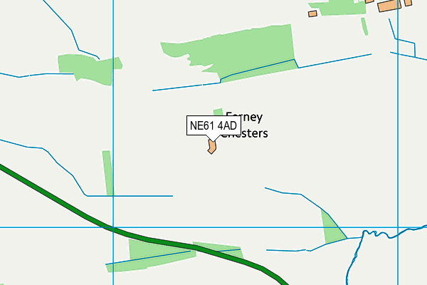 NE61 4AD map - OS VectorMap District (Ordnance Survey)