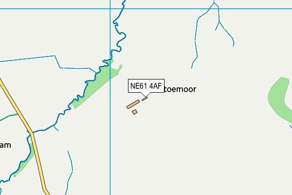 NE61 4AF map - OS VectorMap District (Ordnance Survey)