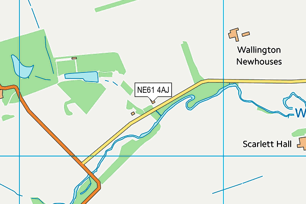 NE61 4AJ map - OS VectorMap District (Ordnance Survey)
