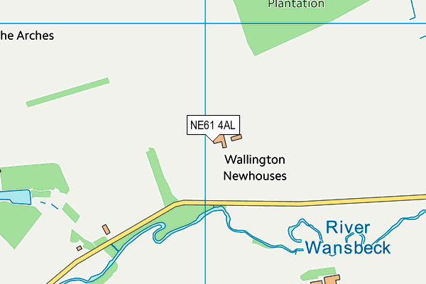 NE61 4AL map - OS VectorMap District (Ordnance Survey)