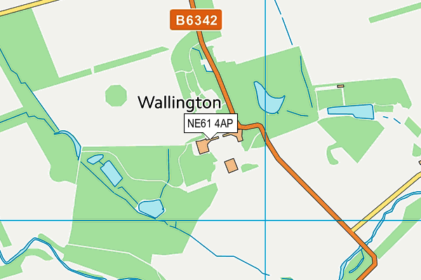 NE61 4AP map - OS VectorMap District (Ordnance Survey)