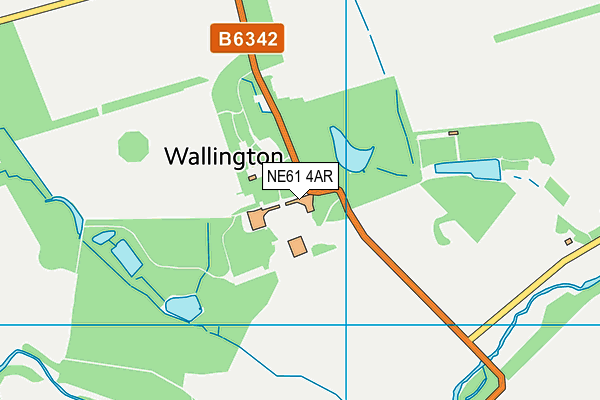 NE61 4AR map - OS VectorMap District (Ordnance Survey)