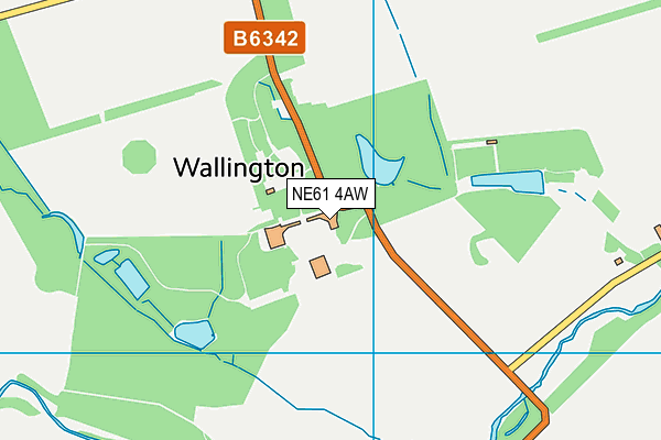 NE61 4AW map - OS VectorMap District (Ordnance Survey)