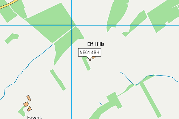 NE61 4BH map - OS VectorMap District (Ordnance Survey)