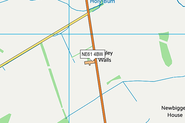 NE61 4BW map - OS VectorMap District (Ordnance Survey)
