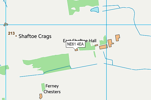 NE61 4EA map - OS VectorMap District (Ordnance Survey)