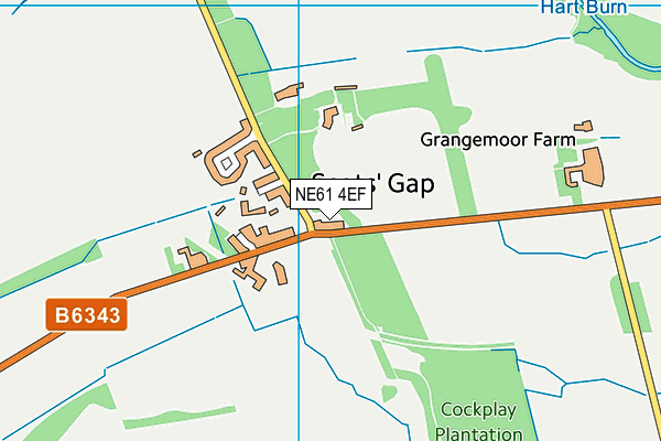 NE61 4EF map - OS VectorMap District (Ordnance Survey)