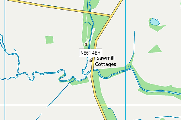 NE61 4EH map - OS VectorMap District (Ordnance Survey)