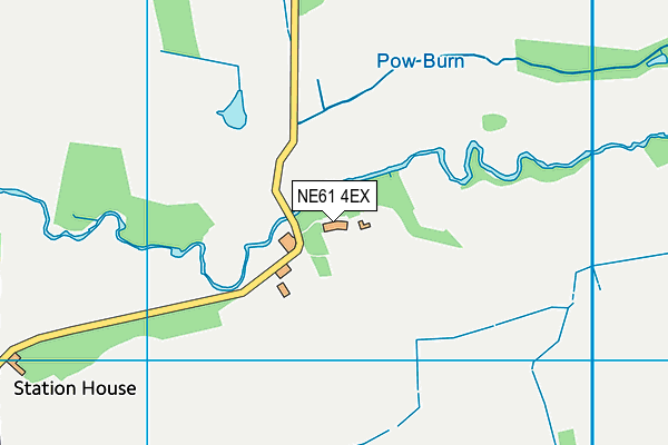 NE61 4EX map - OS VectorMap District (Ordnance Survey)