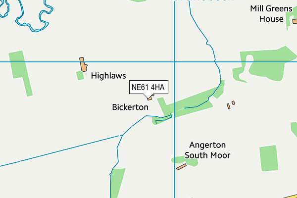 NE61 4HA map - OS VectorMap District (Ordnance Survey)