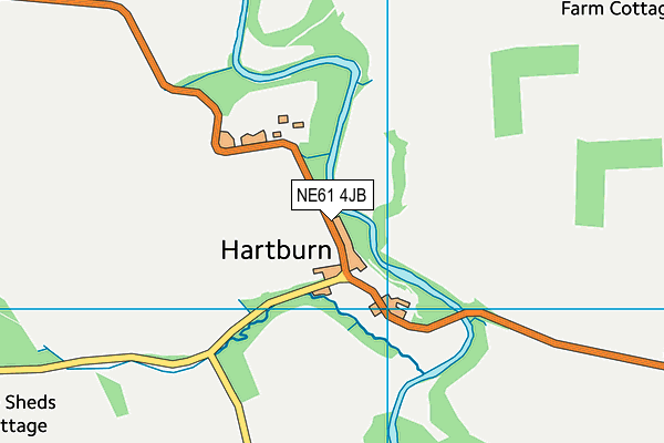 NE61 4JB map - OS VectorMap District (Ordnance Survey)