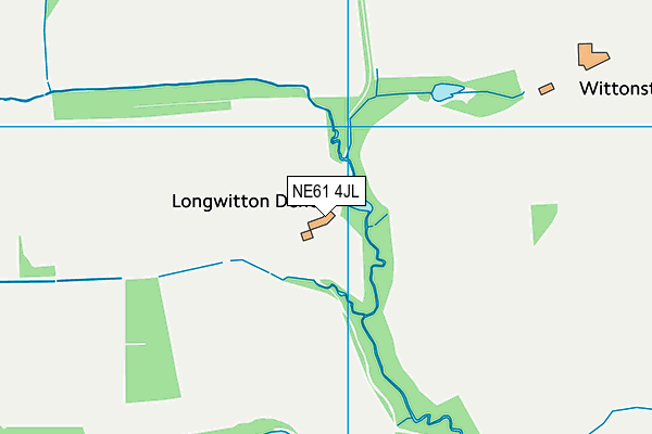 NE61 4JL map - OS VectorMap District (Ordnance Survey)