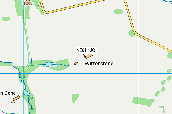 NE61 4JQ map - OS VectorMap District (Ordnance Survey)