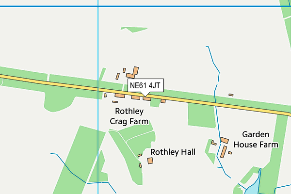 NE61 4JT map - OS VectorMap District (Ordnance Survey)