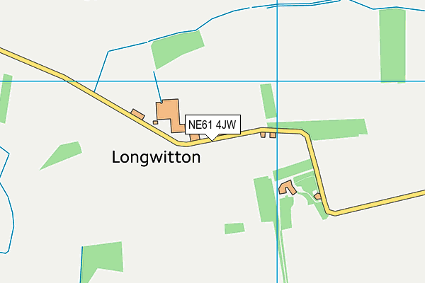 NE61 4JW map - OS VectorMap District (Ordnance Survey)