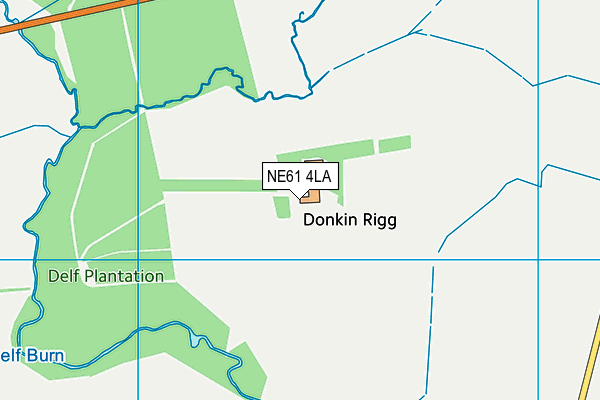 NE61 4LA map - OS VectorMap District (Ordnance Survey)