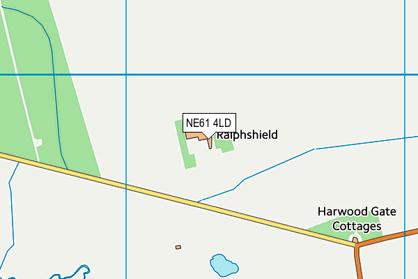 NE61 4LD map - OS VectorMap District (Ordnance Survey)