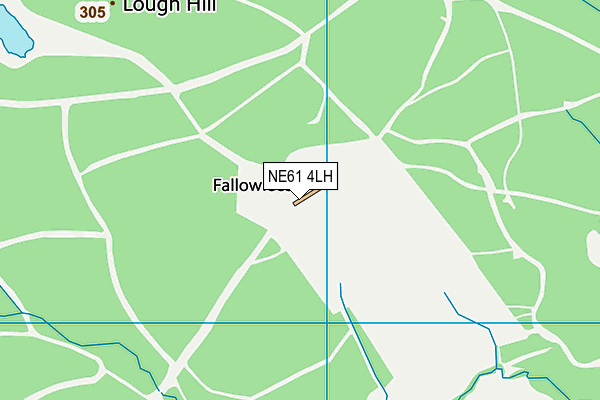 NE61 4LH map - OS VectorMap District (Ordnance Survey)