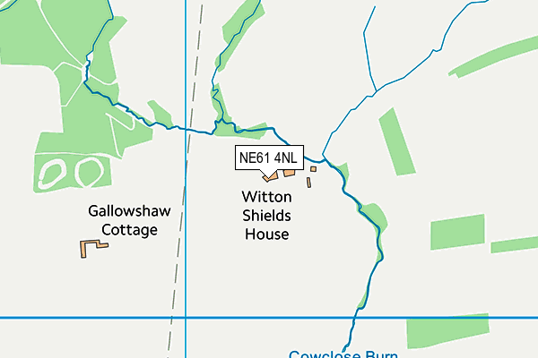 NE61 4NL map - OS VectorMap District (Ordnance Survey)