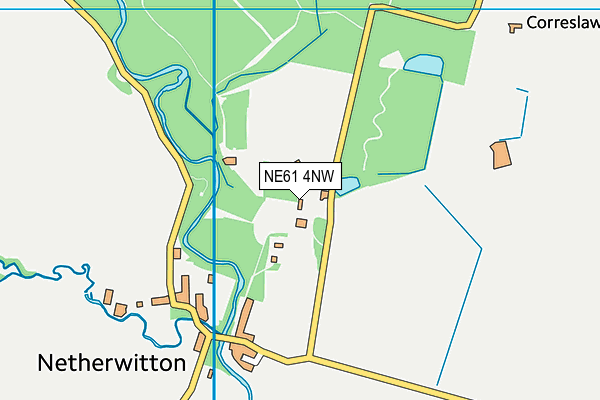 NE61 4NW map - OS VectorMap District (Ordnance Survey)