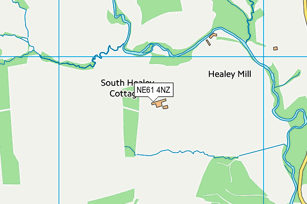 NE61 4NZ map - OS VectorMap District (Ordnance Survey)