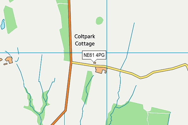 NE61 4PG map - OS VectorMap District (Ordnance Survey)
