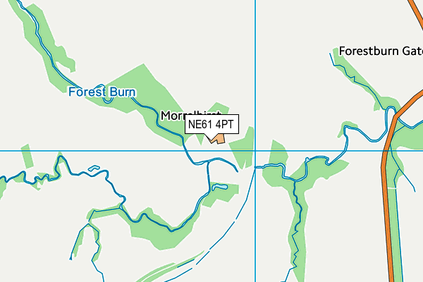 NE61 4PT map - OS VectorMap District (Ordnance Survey)