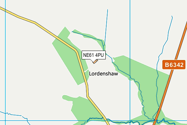 NE61 4PU map - OS VectorMap District (Ordnance Survey)