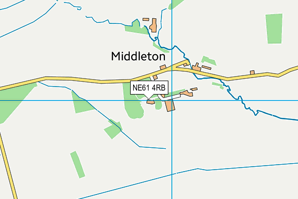 NE61 4RB map - OS VectorMap District (Ordnance Survey)