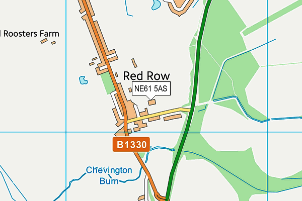 Red Row First School map (NE61 5AS) - OS VectorMap District (Ordnance Survey)