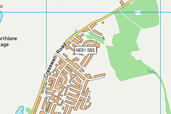 NE61 5BS map - OS VectorMap District (Ordnance Survey)