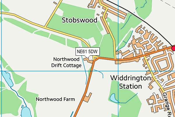 NE61 5DW map - OS VectorMap District (Ordnance Survey)