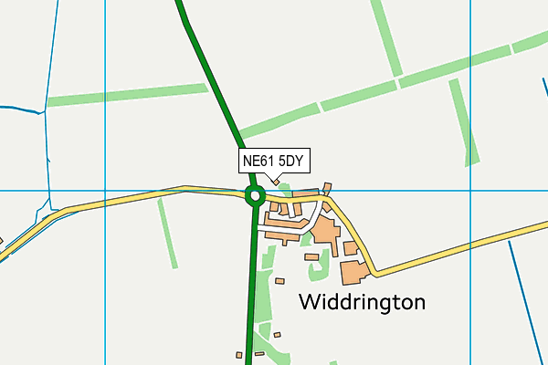 NE61 5DY map - OS VectorMap District (Ordnance Survey)