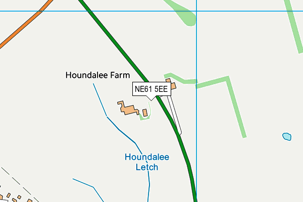 NE61 5EE map - OS VectorMap District (Ordnance Survey)