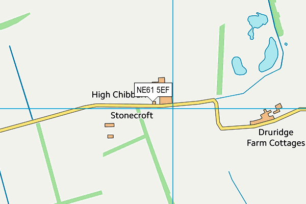 NE61 5EF map - OS VectorMap District (Ordnance Survey)
