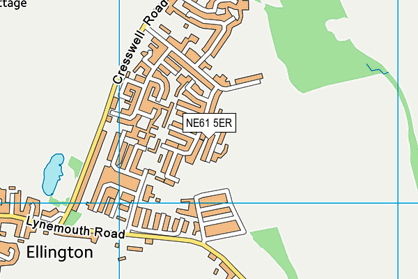 NE61 5ER map - OS VectorMap District (Ordnance Survey)