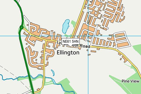 Ella Park map (NE61 5HN) - OS VectorMap District (Ordnance Survey)