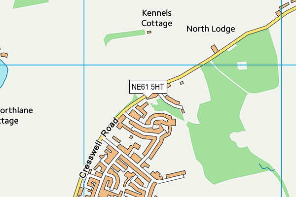NE61 5HT map - OS VectorMap District (Ordnance Survey)