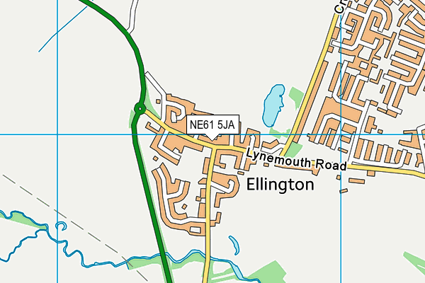 NE61 5JA map - OS VectorMap District (Ordnance Survey)