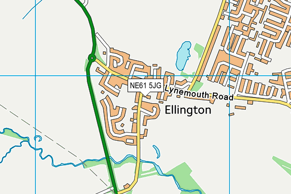 NE61 5JG map - OS VectorMap District (Ordnance Survey)