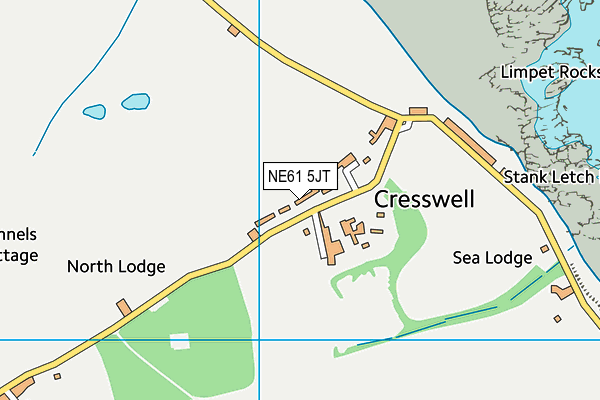 NE61 5JT map - OS VectorMap District (Ordnance Survey)