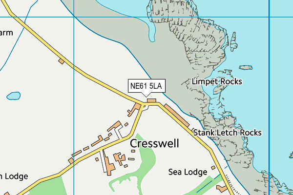 NE61 5LA map - OS VectorMap District (Ordnance Survey)