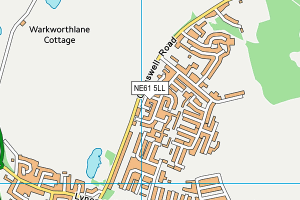 NE61 5LL map - OS VectorMap District (Ordnance Survey)