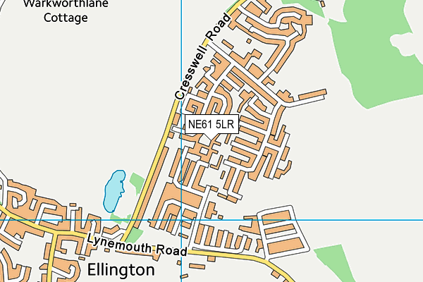 NE61 5LR map - OS VectorMap District (Ordnance Survey)