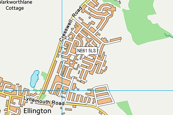 NE61 5LS map - OS VectorMap District (Ordnance Survey)