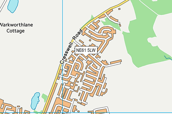 NE61 5LW map - OS VectorMap District (Ordnance Survey)