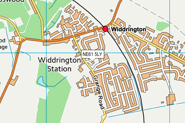 NE61 5LY map - OS VectorMap District (Ordnance Survey)