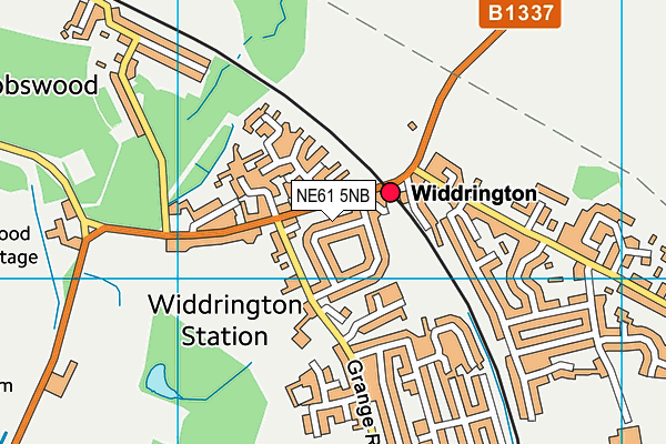 NE61 5NB map - OS VectorMap District (Ordnance Survey)