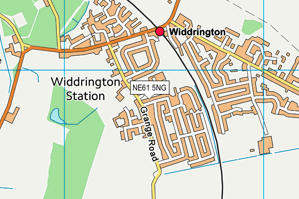 NE61 5NG map - OS VectorMap District (Ordnance Survey)